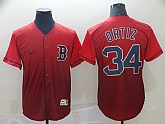 Red Sox 34 David Ortiz Red Drift Fashion Jerseys